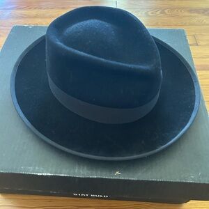 Goorin Bros Black Fedora with Brown Band